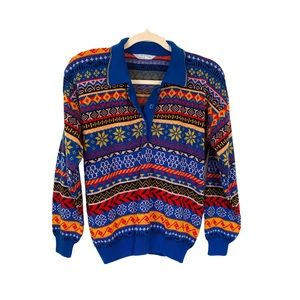 Vintage Islamic Republic of Iran coogi style polo sweater